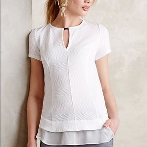 Anthropologie Deletta Soledad Chiffon-Trimmed Top